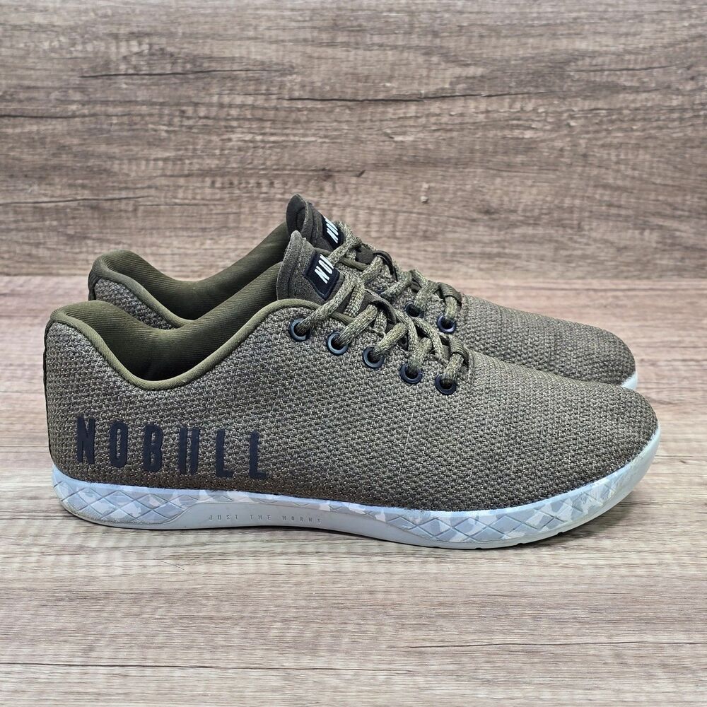 NOBULL SuperFabric Trainer Men's Size 8 Women's Size 9.5 Army Green Sneakers